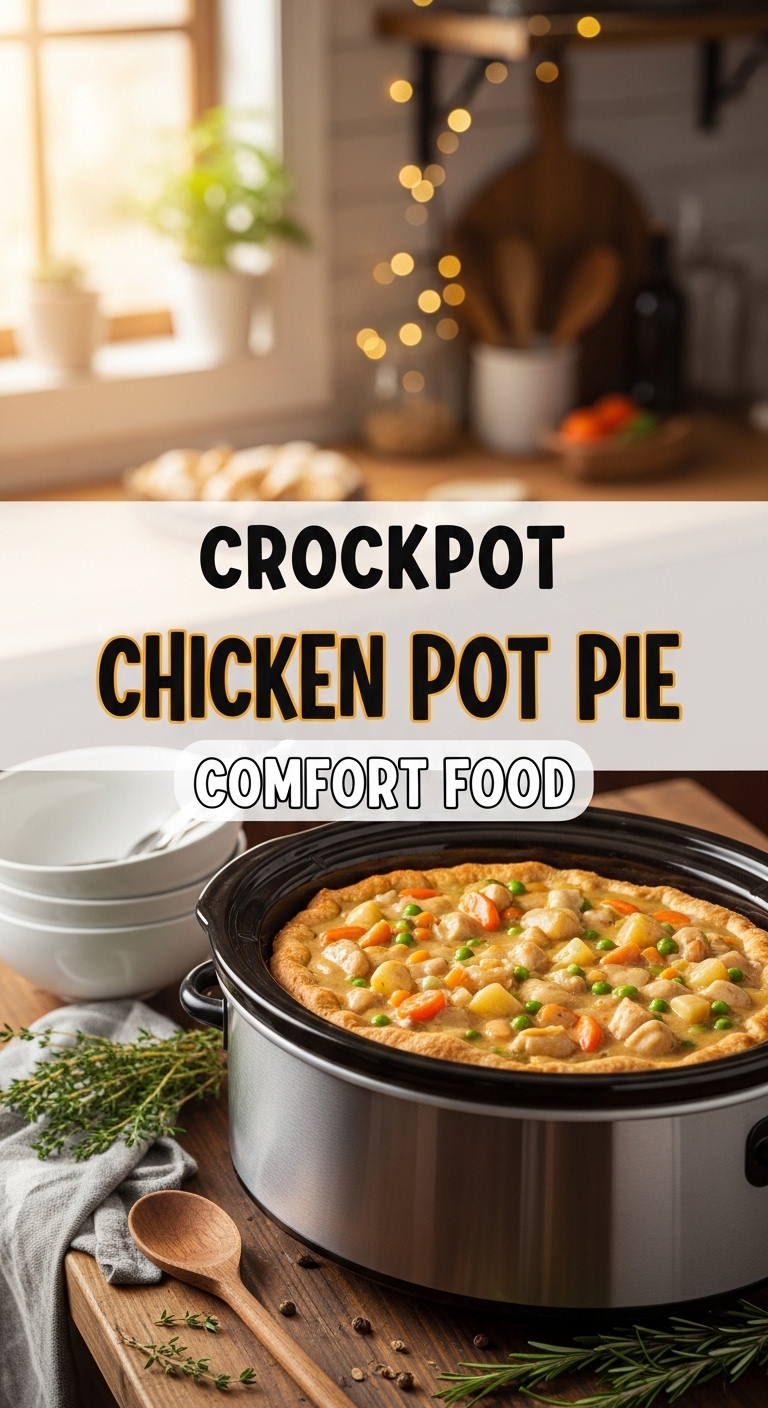 Crockpot Chicken Pot Pie Comfort Food