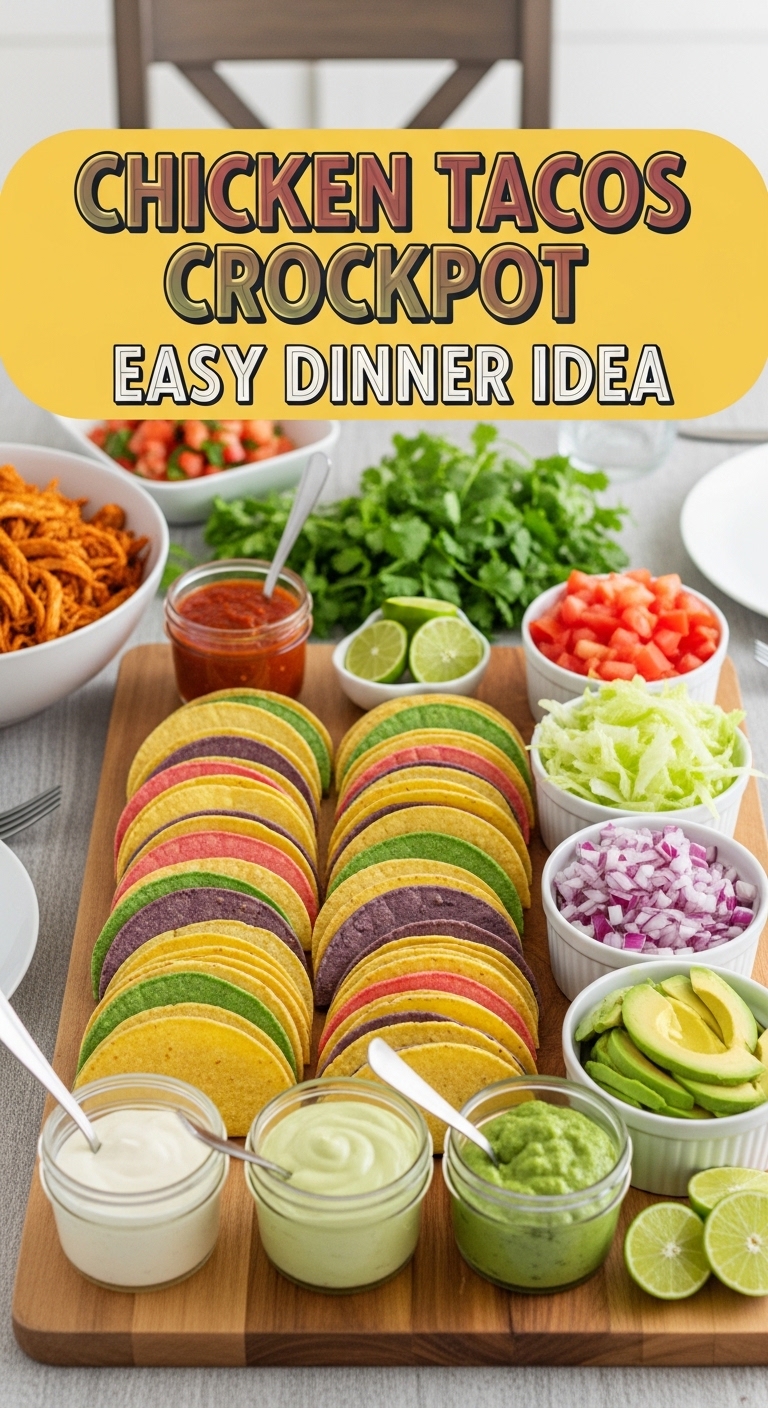 Chicken Tacos Crockpot Easy Dinner Idea