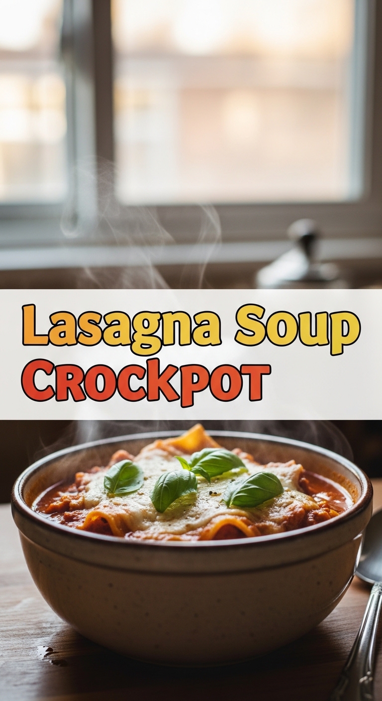 Lasagna Soup Crockpot Hearty Homemade Meal