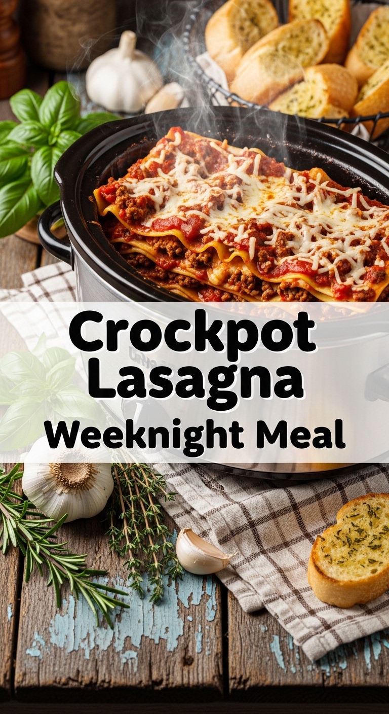 Crockpot Lasagna Weeknight Meal