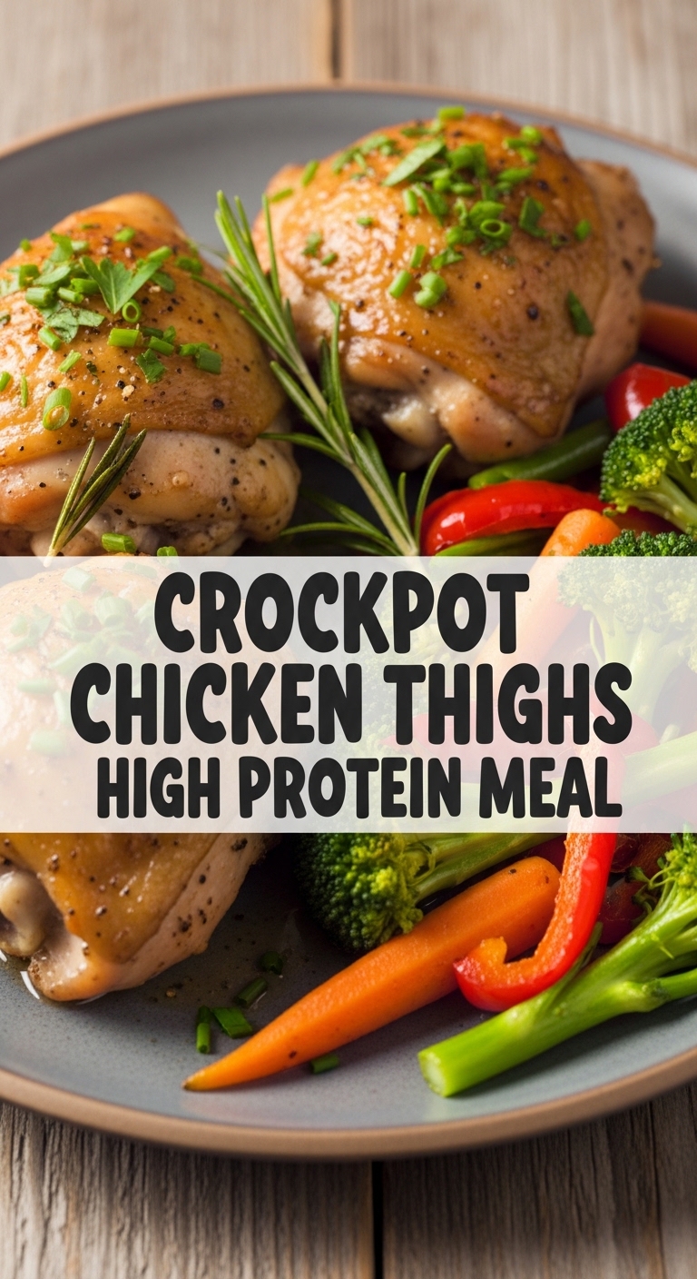 Crockpot Chicken Thighs High Protein Meal