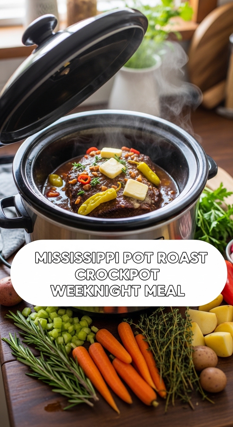 Mississippi Pot Roast Crockpot Weeknight Meal
