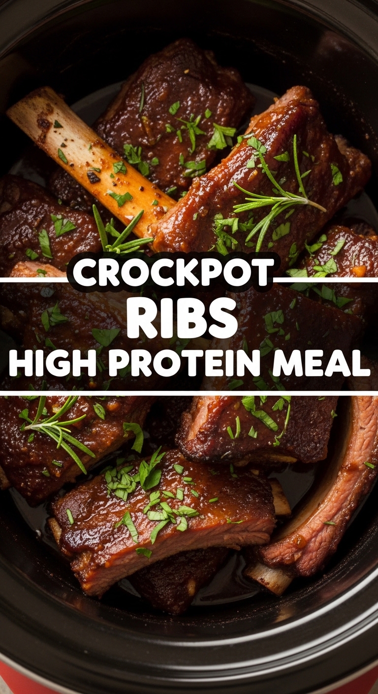 Crockpot Ribs High Protein Meal