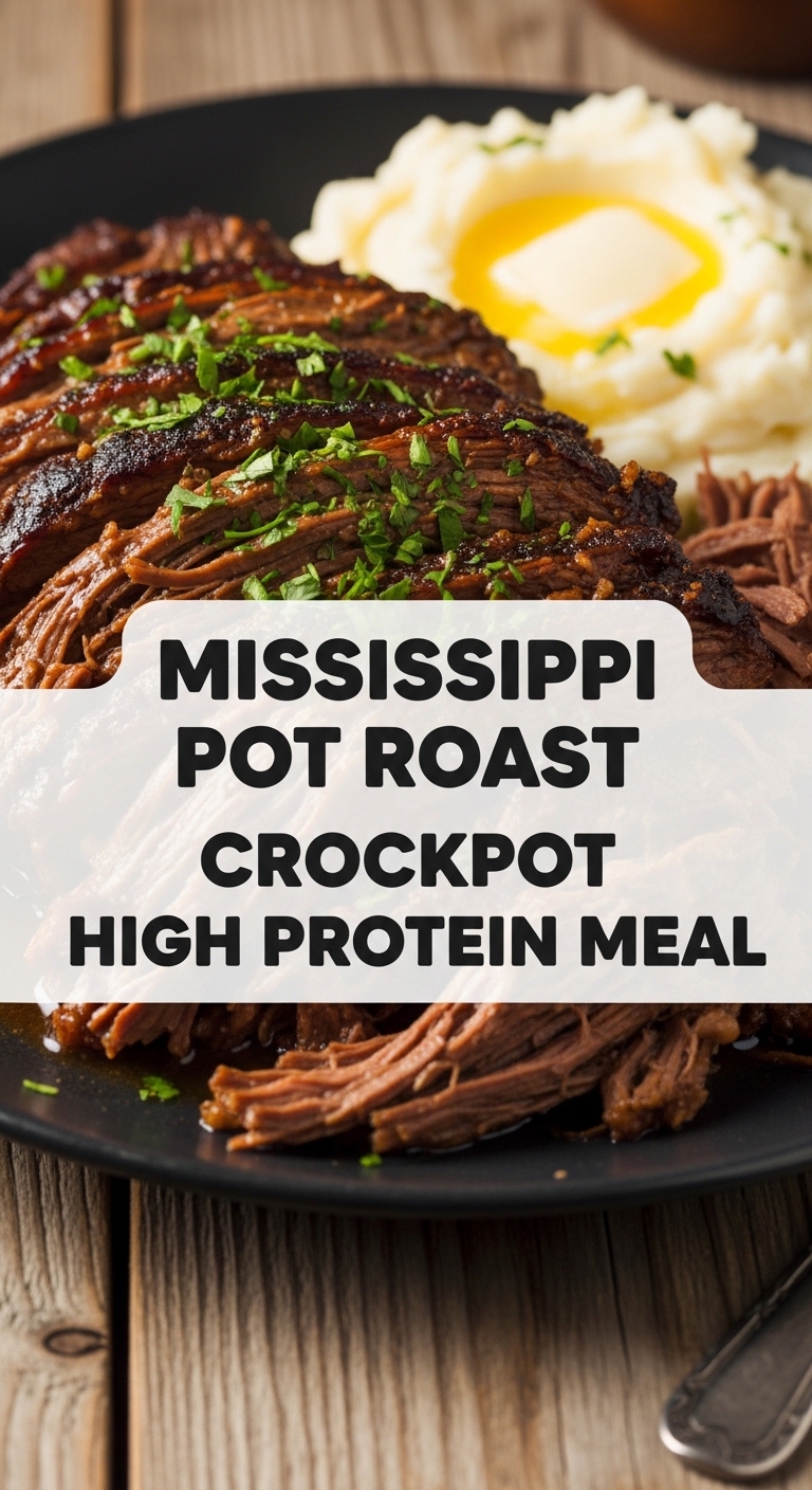 Mississippi Pot Roast Crockpot High Protein Meal