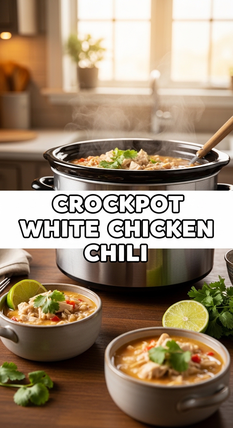 Crockpot White Chicken Chili Hearty Homemade Meal