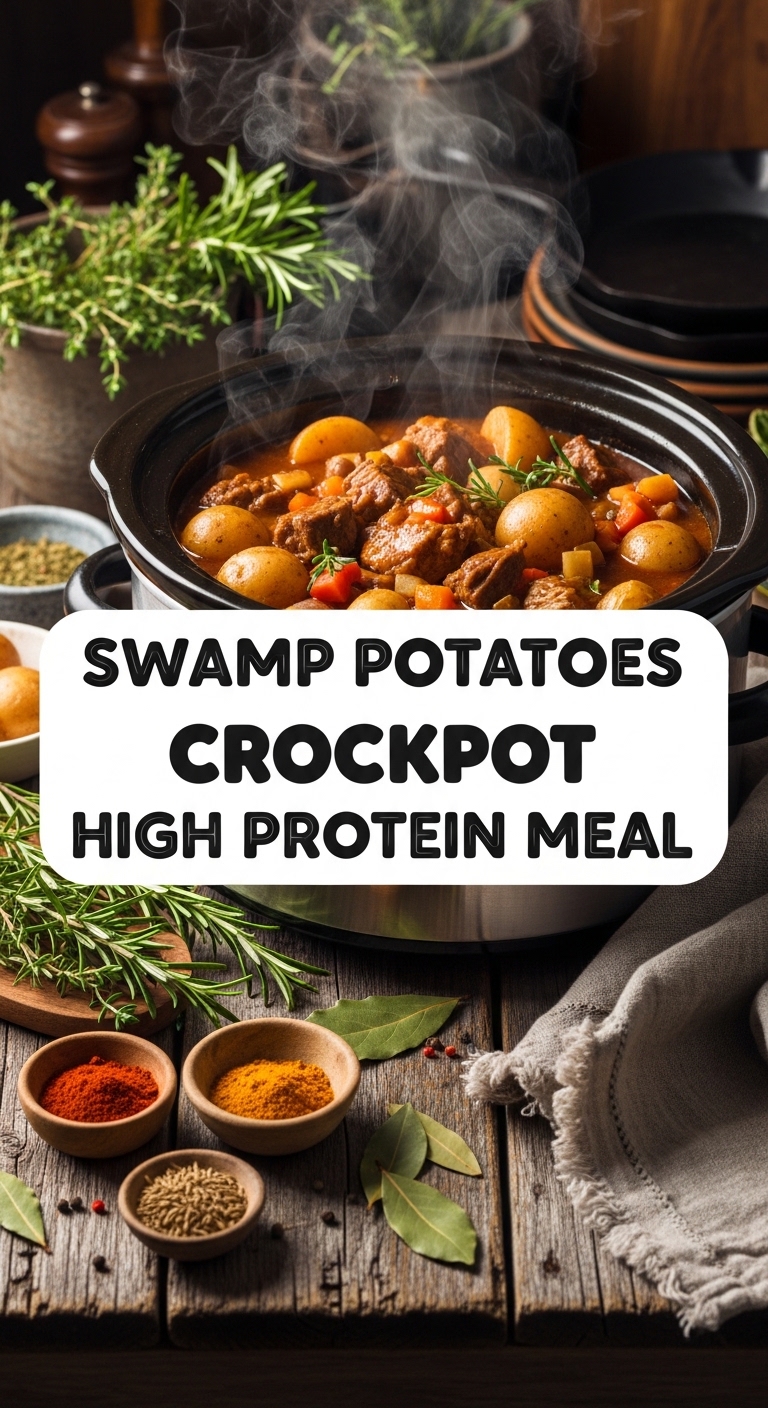 Swamp Potatoes Crockpot High Protein Meal