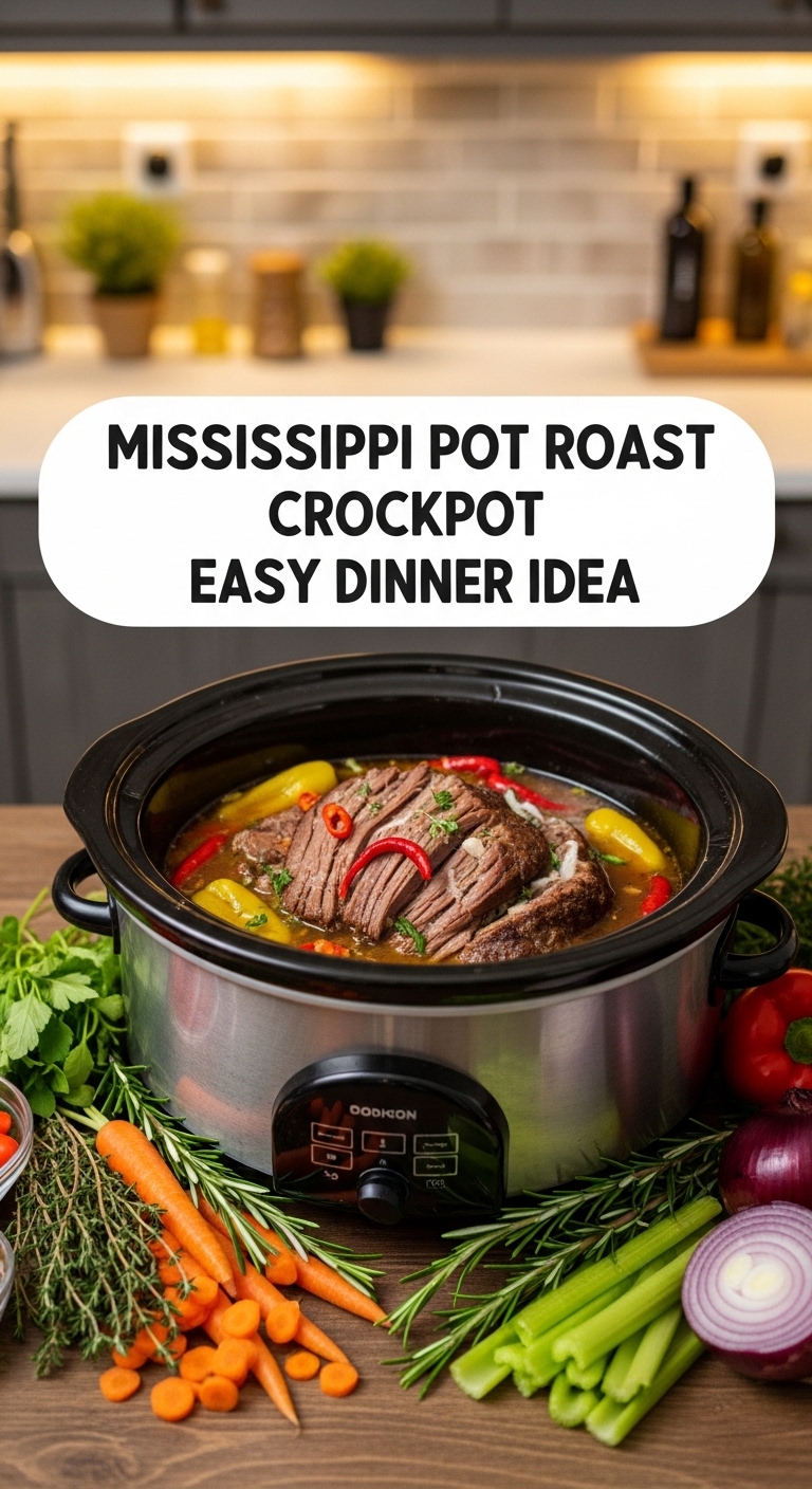 Mississippi Pot Roast Crockpot Easy Dinner Idea