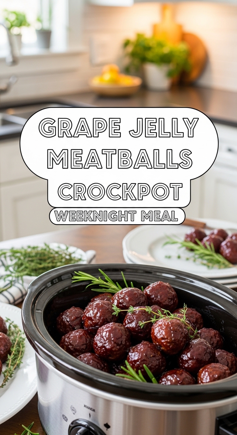 Grape Jelly Meatballs Crockpot Weeknight Meal