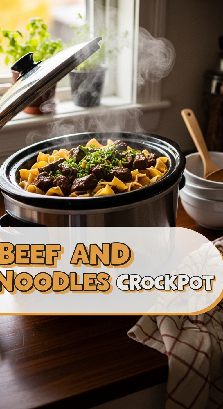 Beef And Noodles Crockpot High Protein Meal
