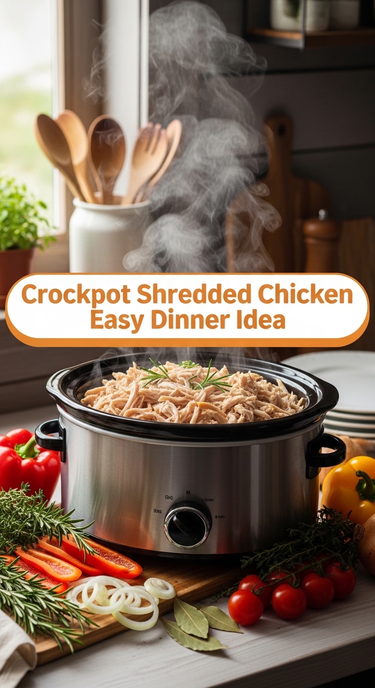 Crockpot Shredded Chicken Easy Dinner Idea