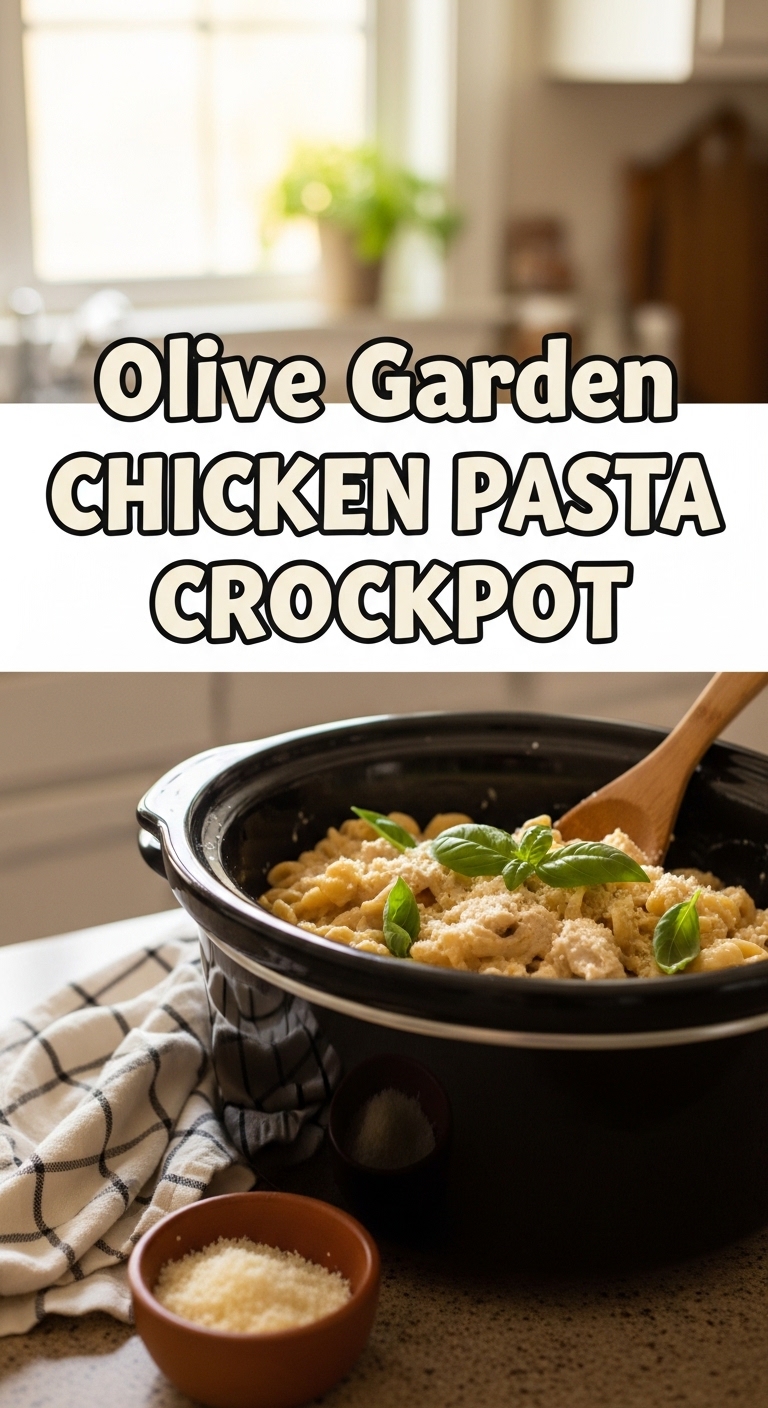 Olive Garden Chicken Pasta Crockpot Easy Dinner Idea