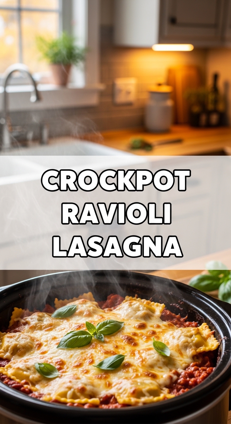 Crockpot Ravioli Lasagna Comfort Food