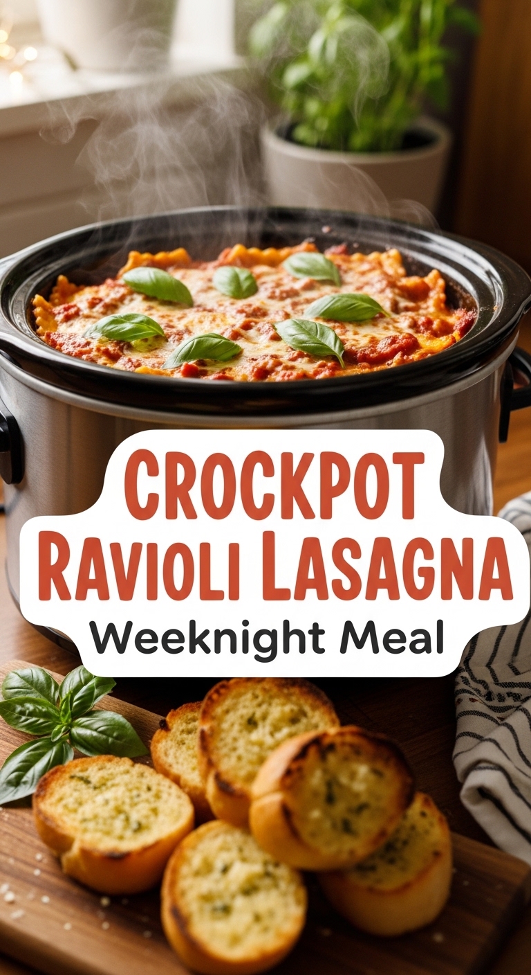 Crockpot Ravioli Lasagna Weeknight Meal
