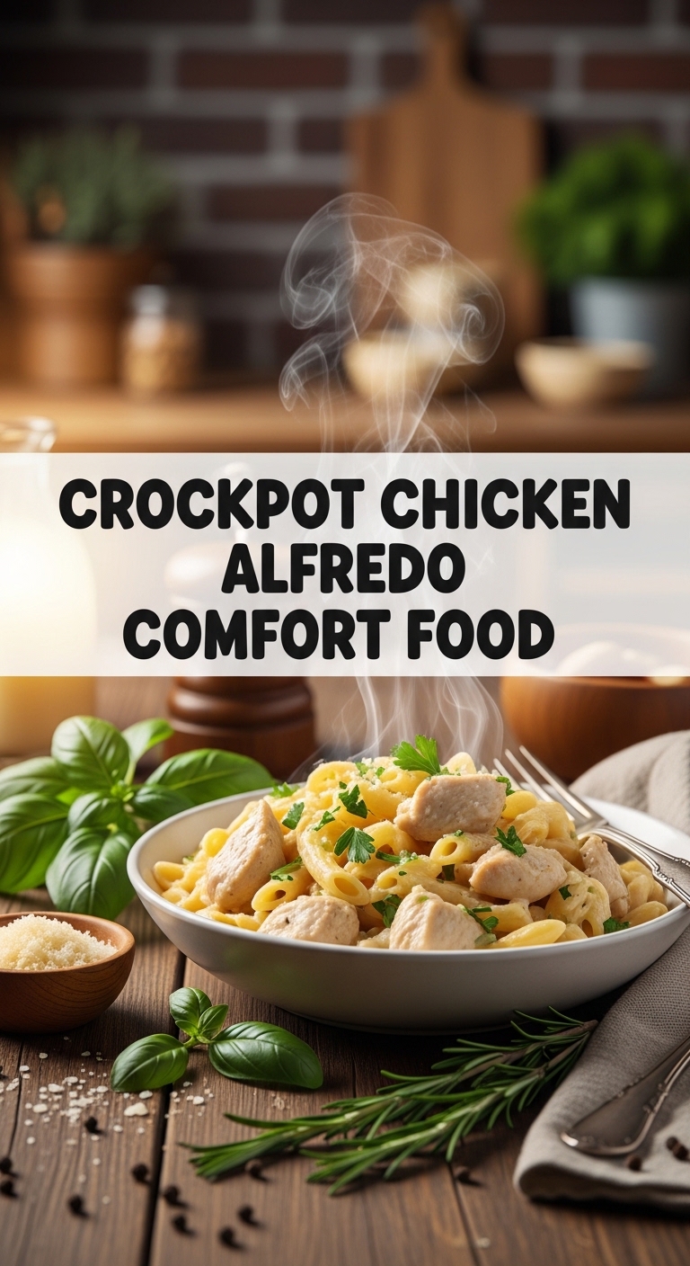 Crockpot Chicken Alfredo Comfort Food