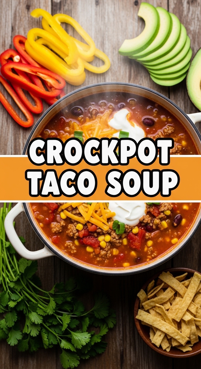 Crockpot Taco Soup Warm Family Dinner
