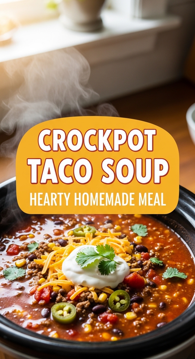 Crockpot Taco Soup Hearty Homemade Meal