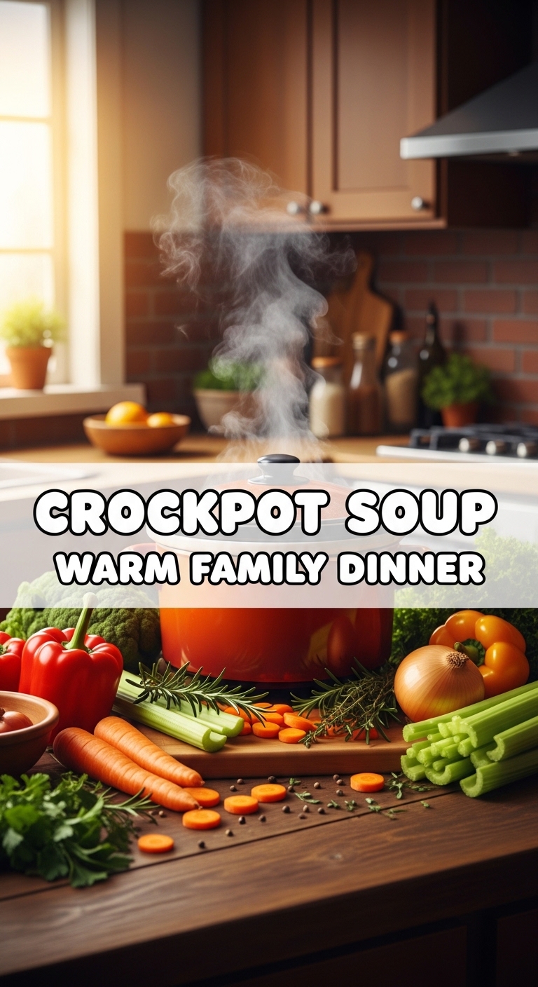 Crockpot Soup Warm Family Dinner