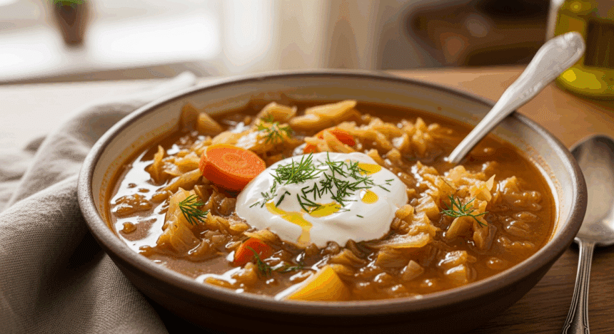 Cabbage Soup With Yogurt