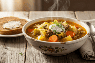 Traditional Cabbage Soup Dish