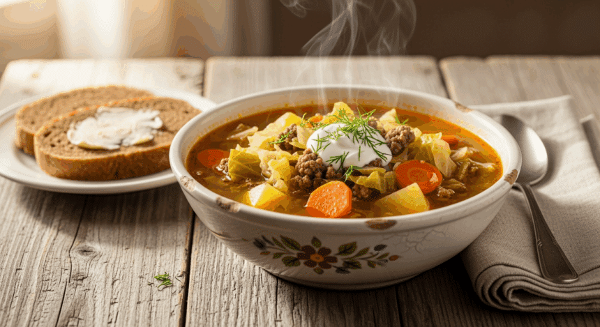 Traditional Cabbage Soup Dish