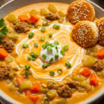 Vegetarian Cheeseburger Soup