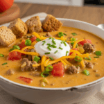 Macro Friendly Cheeseburger Soup