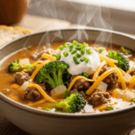 Lean And Green Cheeseburger Soup