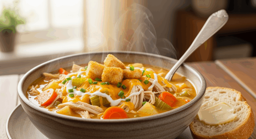 Cheesy Chicken Soup Dish