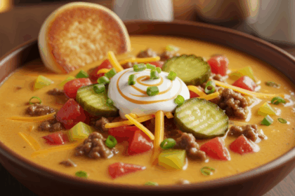 Quick Cheeseburger Soup