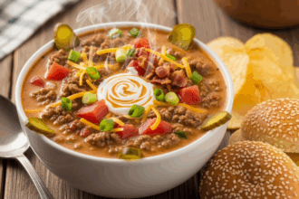 The Best Cheeseburger Soup