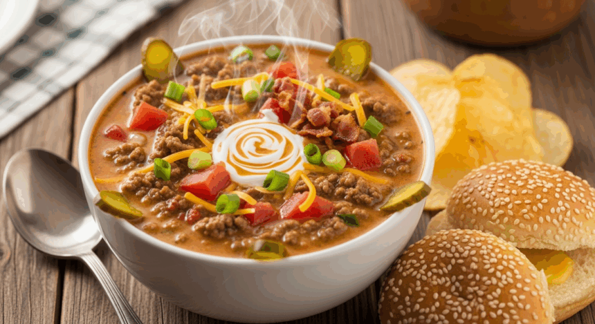 The Best Cheeseburger Soup