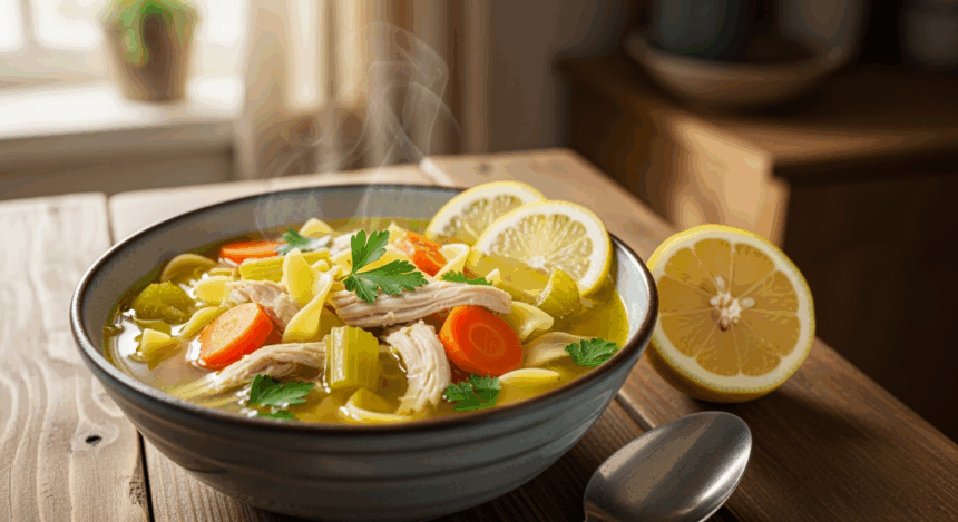 Comforting Chicken Soup With Lemon