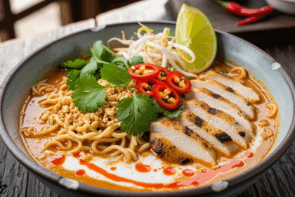Thai Peanut Chicken Ramen Soup