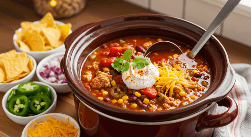 Turkey Chili Taco Soup Crockpot