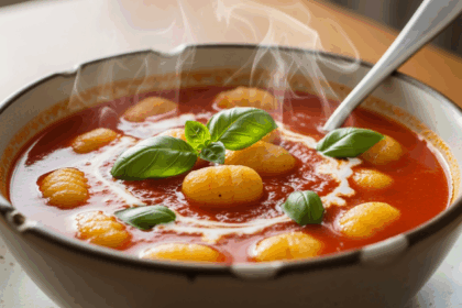 Bowl Of Tomato Soup With Gnocchi