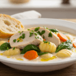 Bowl Of Creamy Chicken Gnocchi Soup