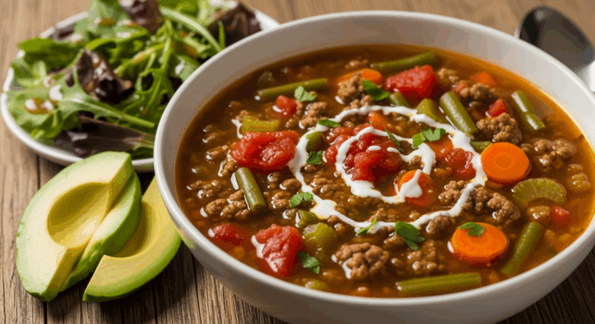 Hamburger Soup Low Carb