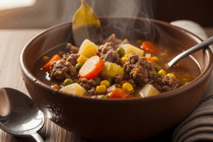 Slow Cook Hamburger Soup