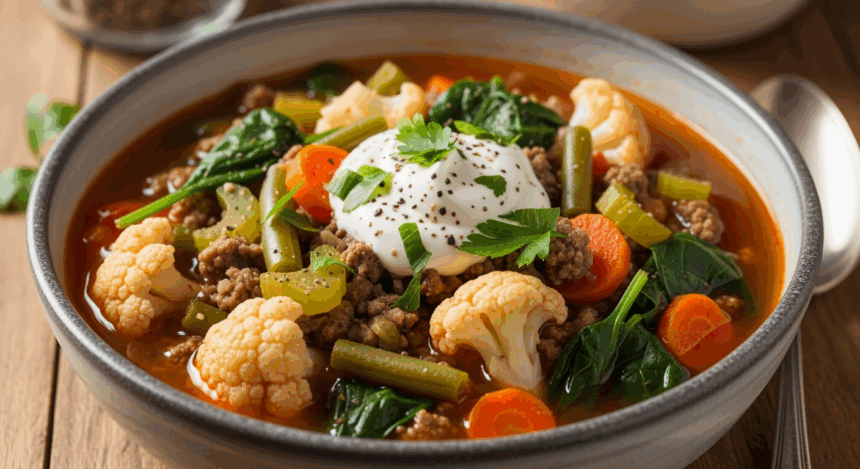 Hamburger Soup Healthy Low Carb