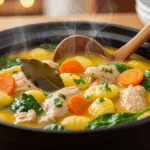Chicken Gnocchi Soup In Pot