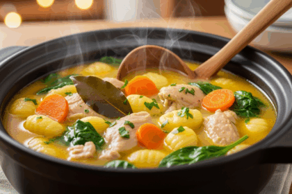 Chicken Gnocchi Soup In Pot