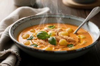 Creamy Tomato Chicken Gnocchi Soup