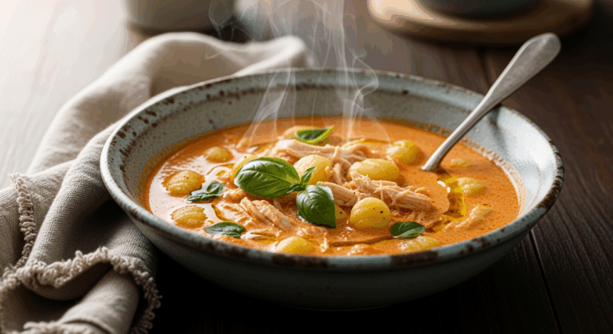 Creamy Tomato Chicken Gnocchi Soup