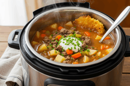 Instapot Hamburger Potato Soup