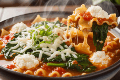 Vegetarian Lasagna Soup With Spinach