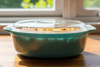 pyrex turquoise casserole with lid