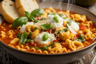 Cheese Tortellini Lasagna Soup