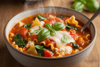 Slow Cooker Vegetarian Lasagna Soup