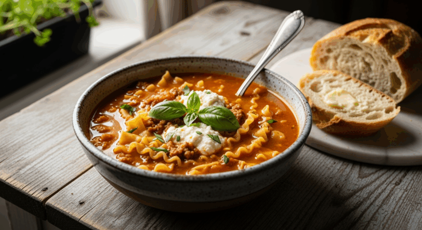 Lazy Day Lasagna Soup