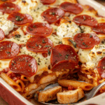 pepperoni pizza casserole with chicken